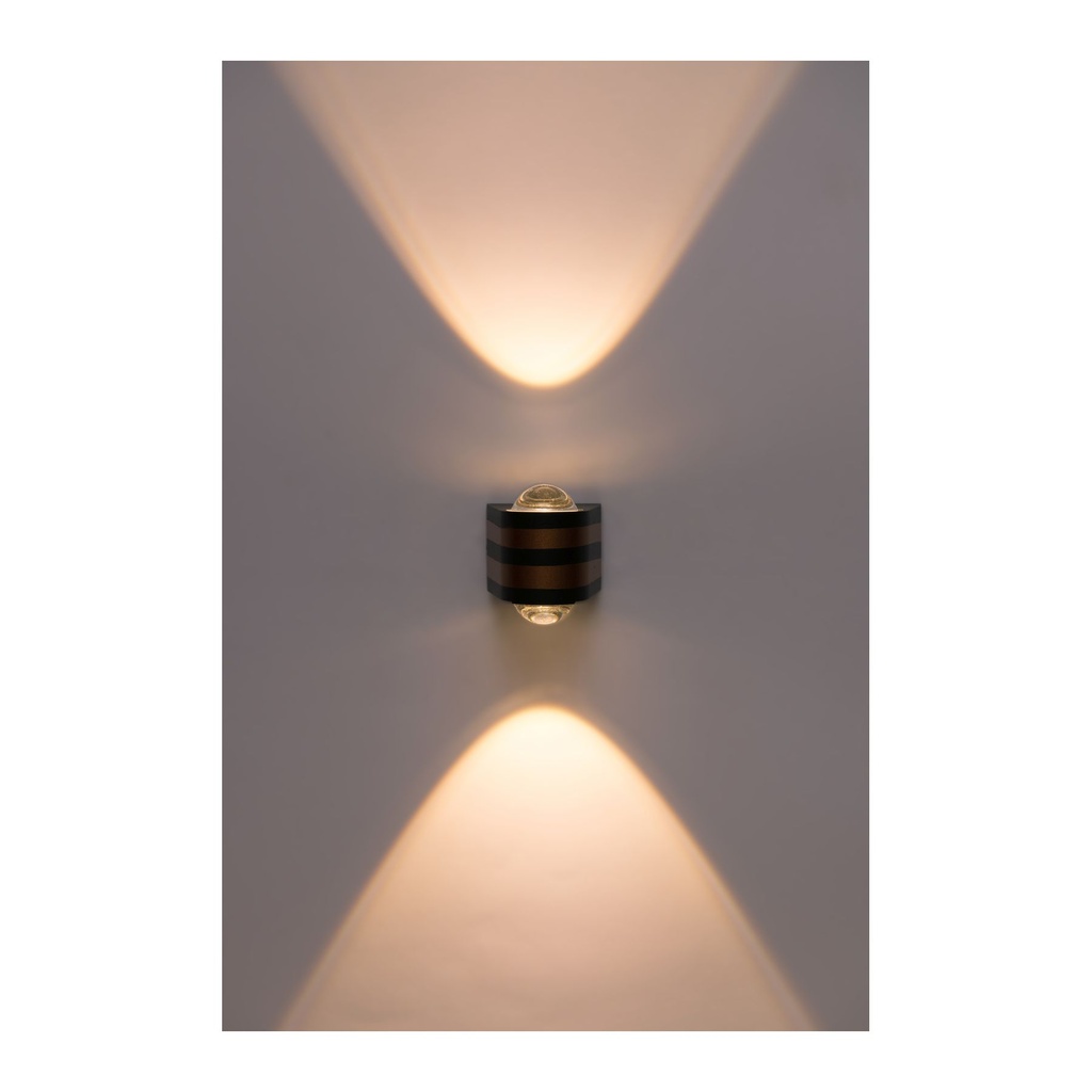 6W Black/Gold Wall Lamp with Cree LED - Modern and Efficient