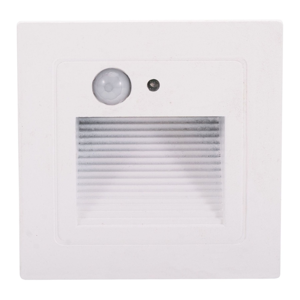 3W White Square Step Light with SMD LED - with Sensor - Bright and Functional