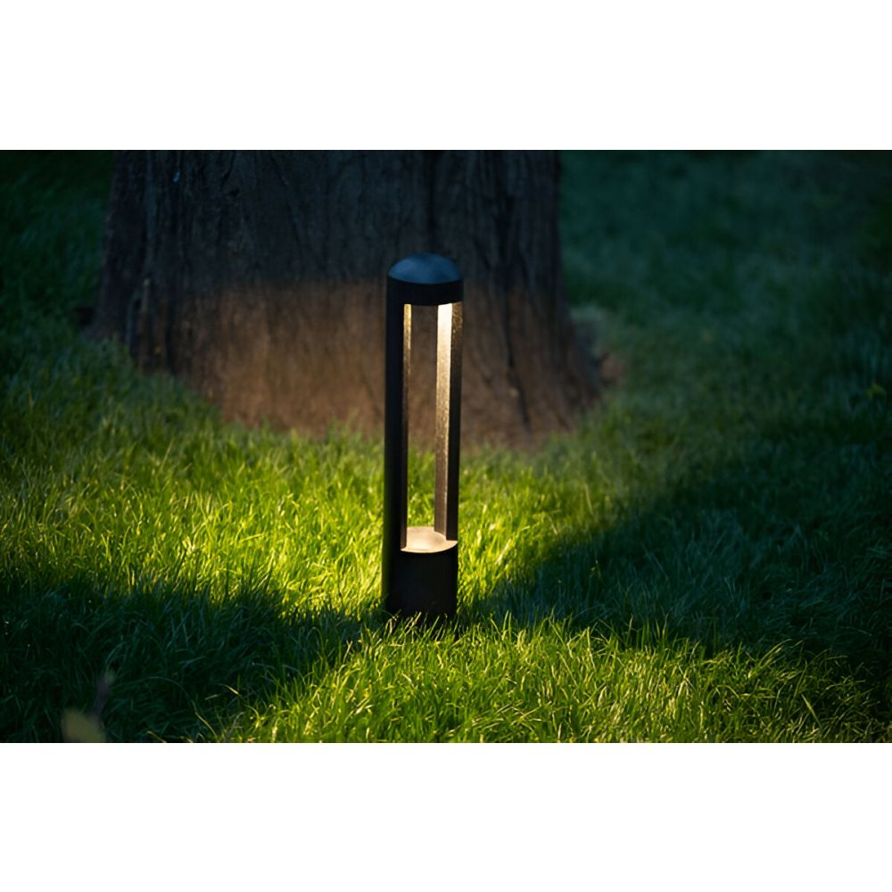 15W Black Bollard Light - 3000K Warm
