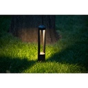 15W Black Bollard Light - 3000K Warm