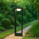 7W Black Bollard Light - 3000K Warm - Lifestyle
