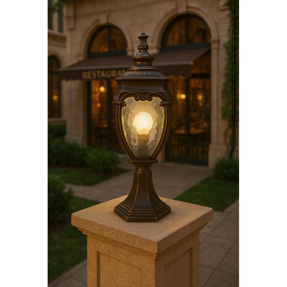 Elegant Outdoor Surface-Mount Lantern - Lifestyle