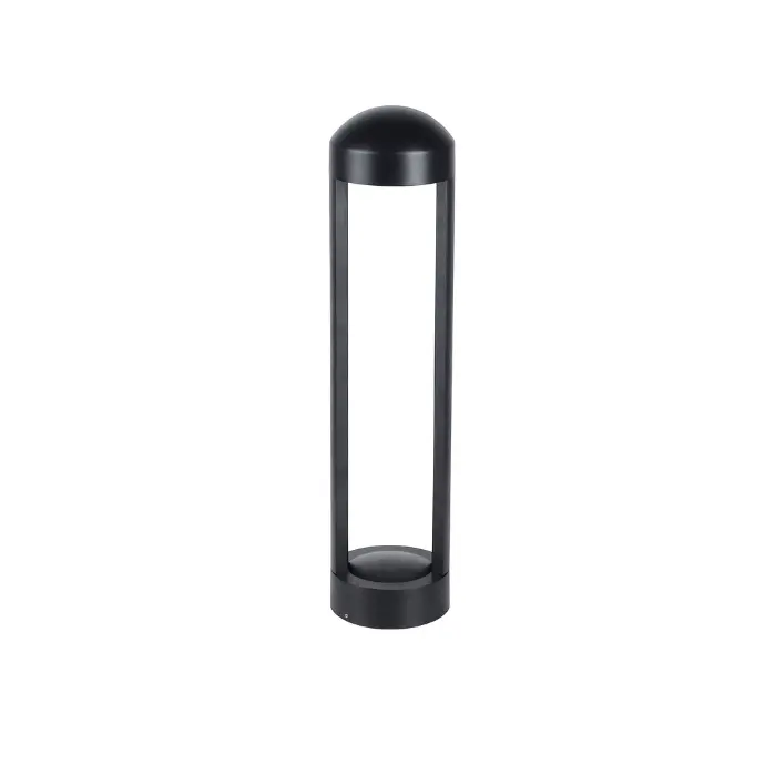 15W Black Bollard Light - 3000K Warm