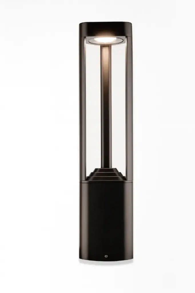 12W Black Bollard Light - 3000K Warm - Main