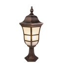 Sleek Outdoor Surface-Mount Lantern - Brass Finish - Main