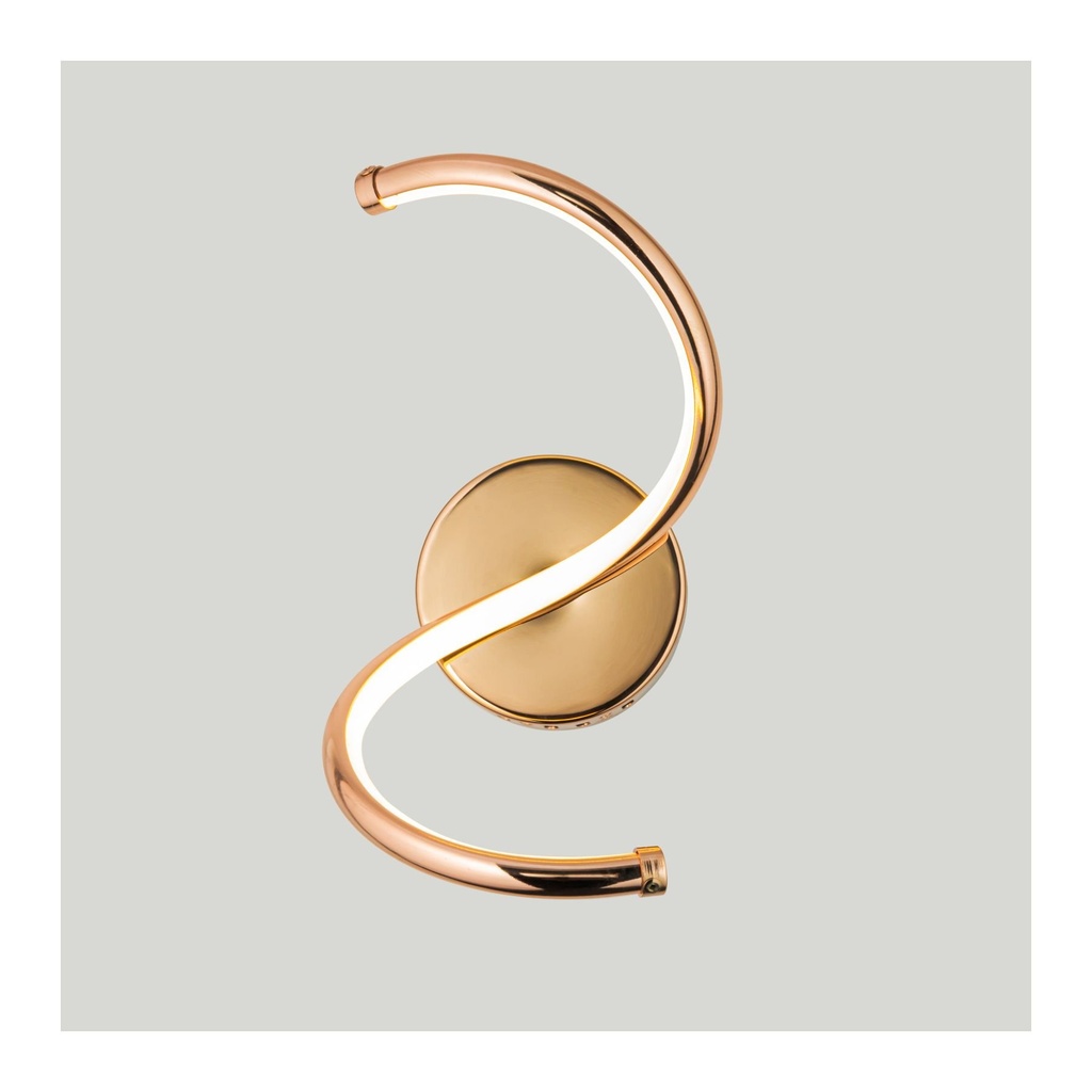 11W Chrome Wall Lamp - 3000K Warm | Color: Gold