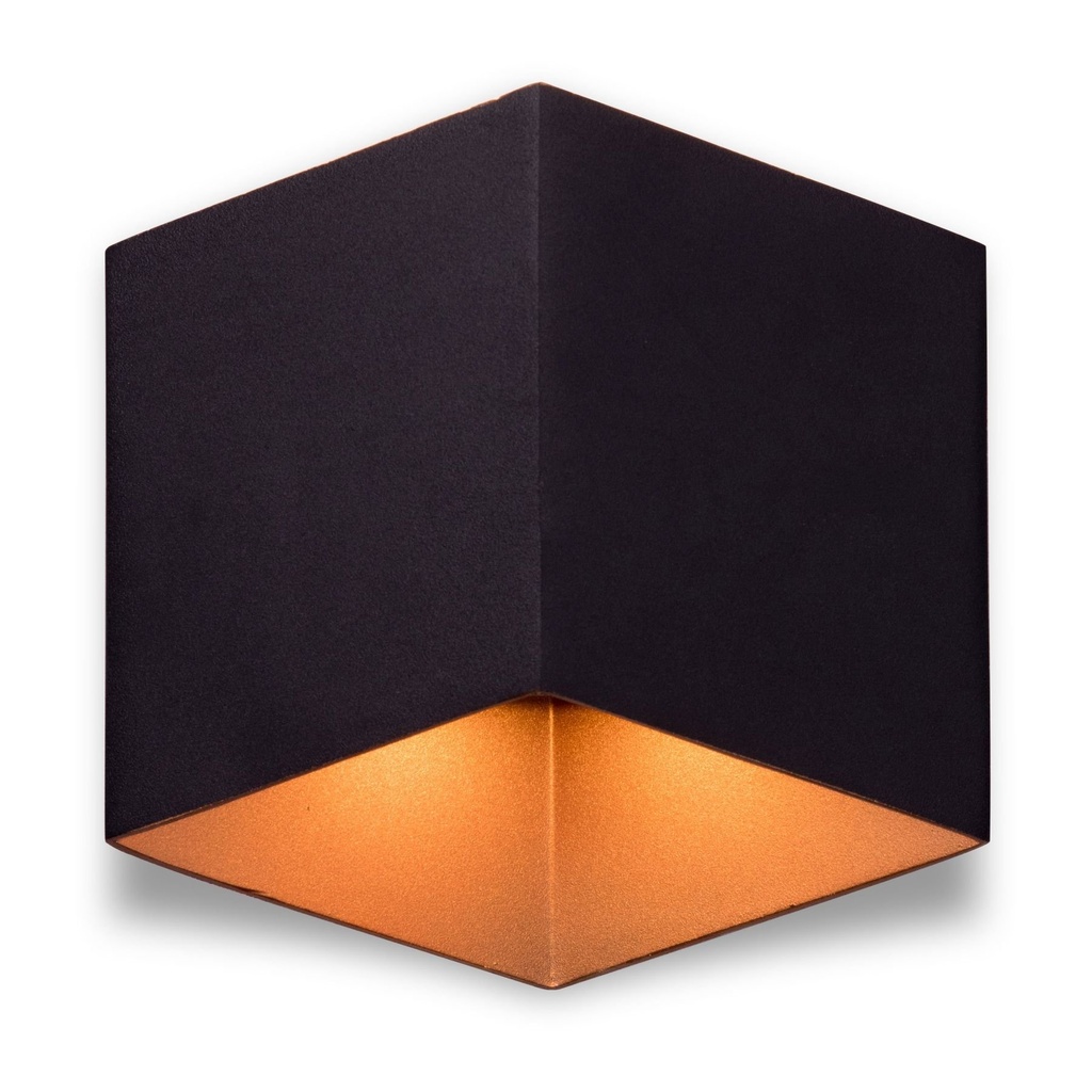 6W Black/White + Gold Wall Lamp with COB LED - Stylish and Efficient | Color: Black + Gold