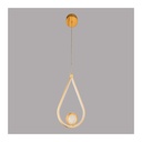 Golden Drop LED Pendant Light – Minimalist Crystal Teardrop Fixture | 