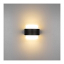 LM-207-39-P Outdoor Acrylic Round Wall Lamp | Color: Black