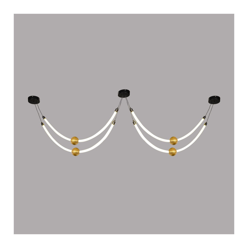 Luxury Wave LED Chandelier – Modern Dual-Sided Hanging Light
 | 