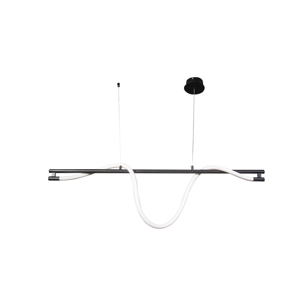Modern LED Wave Pendant Light – Black & White Hanging Ceiling Lamp
 | 