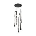 Modern Spiral LED Chandelier – Black & White Multi-Tube Pendant Light
 | 