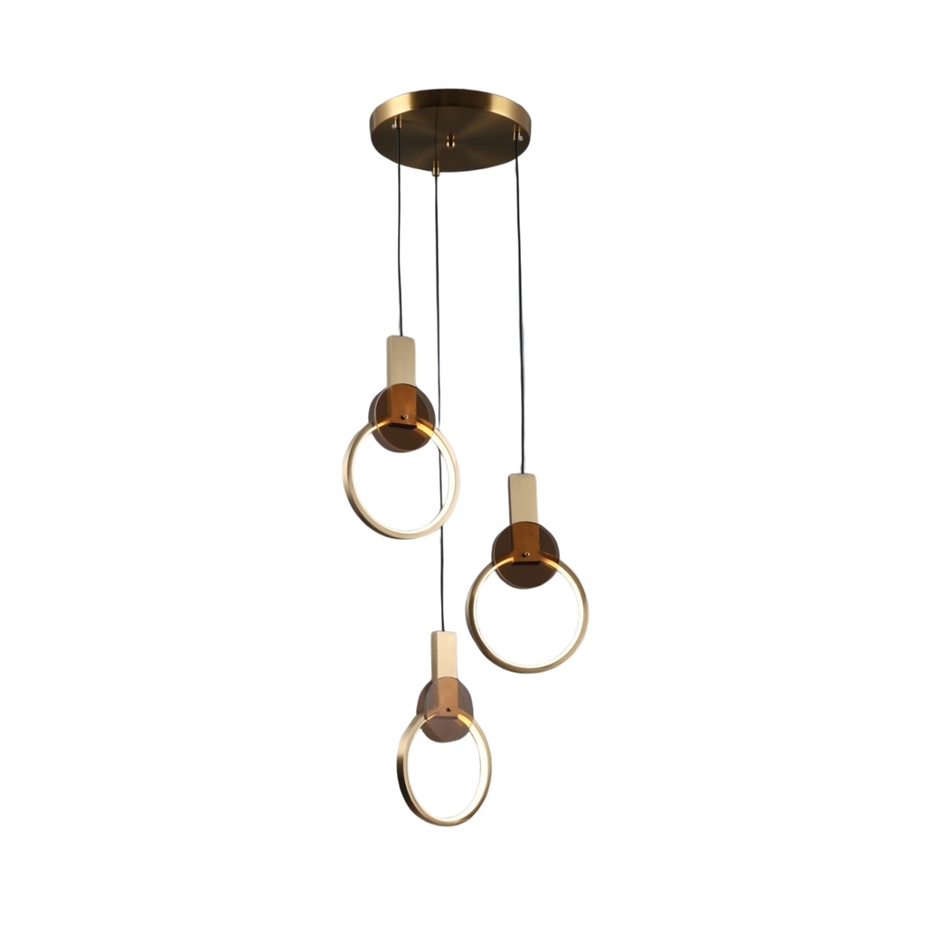 Dual LED Pendant Lamp with Silicone and Metal Design