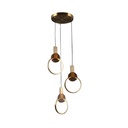 Dual LED Pendant Lamp with Silicone and Metal Design