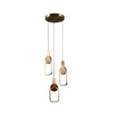 Dual LED Pendant Lamp with Silicone and Metal Shade