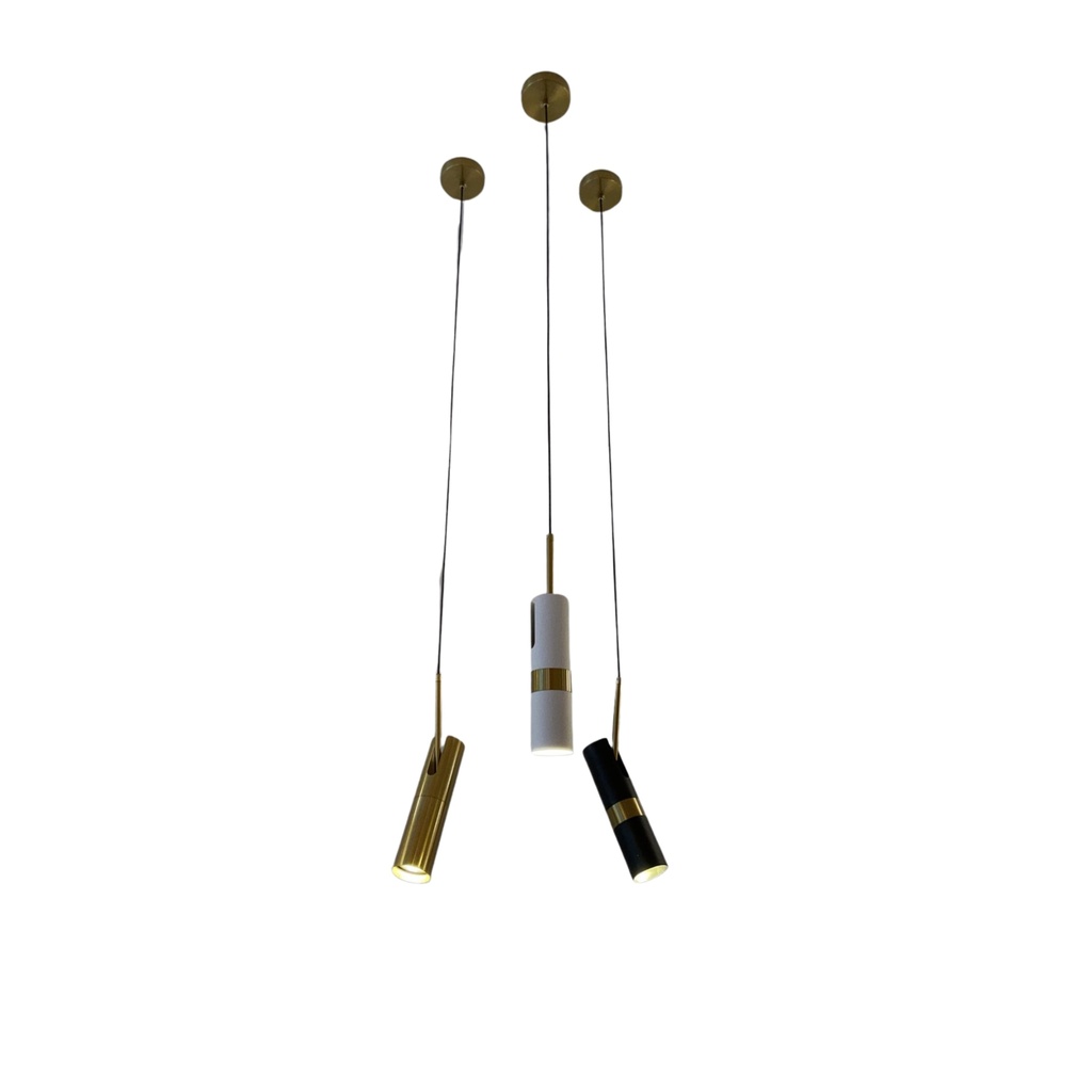 Modern Black Metal Pendant Lamp with GU10 Socket