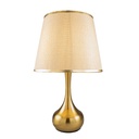 Copper Table Lamp with Fabric Shade