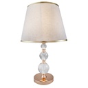 Crystal Table Lamp with Fabric Shade
