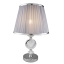 Crystal+ Silver Pleated Fabric Table Lamp