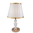 Gold Crystal Table Lamp with Fabric Shade