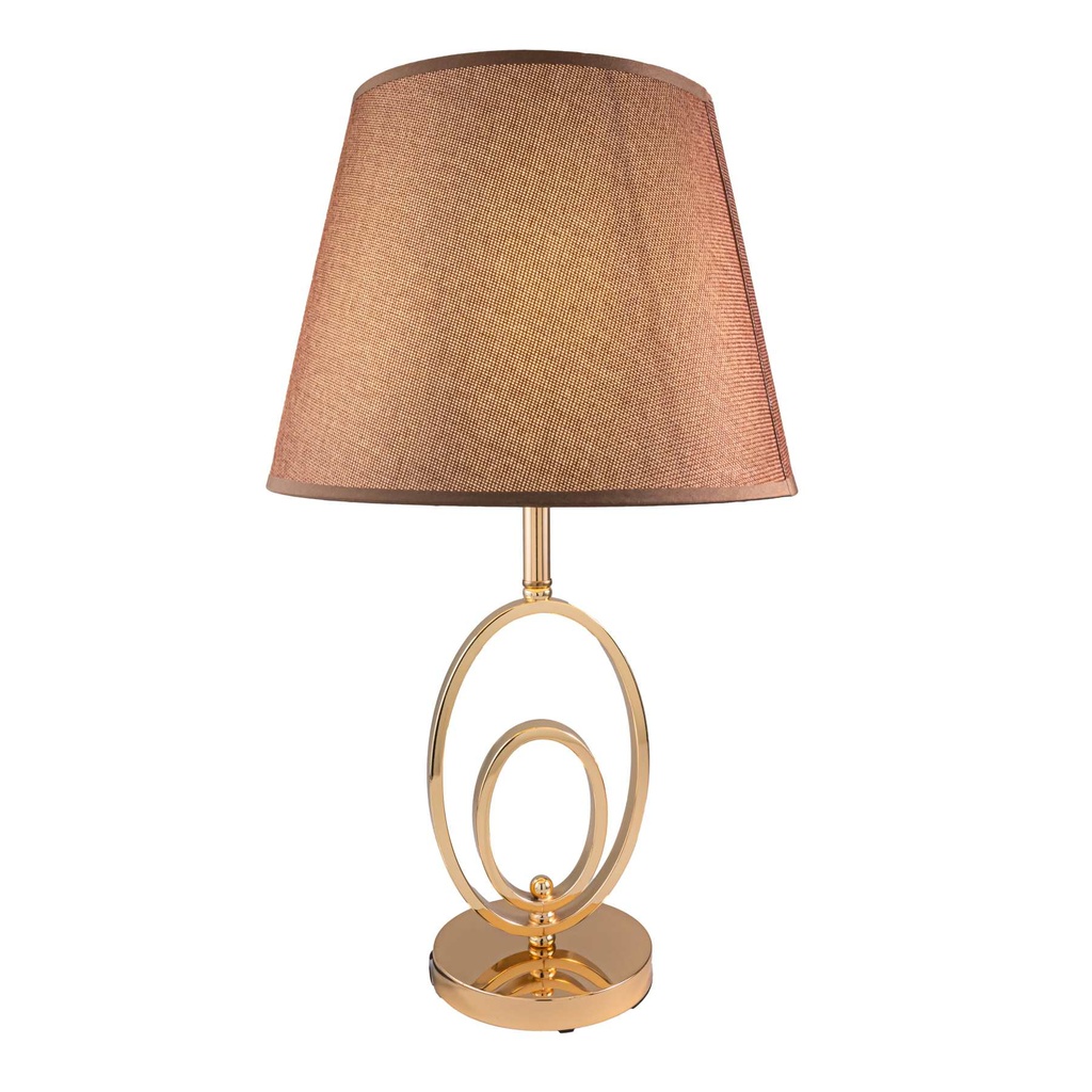 Gold Table Lamp with Fabric Shade