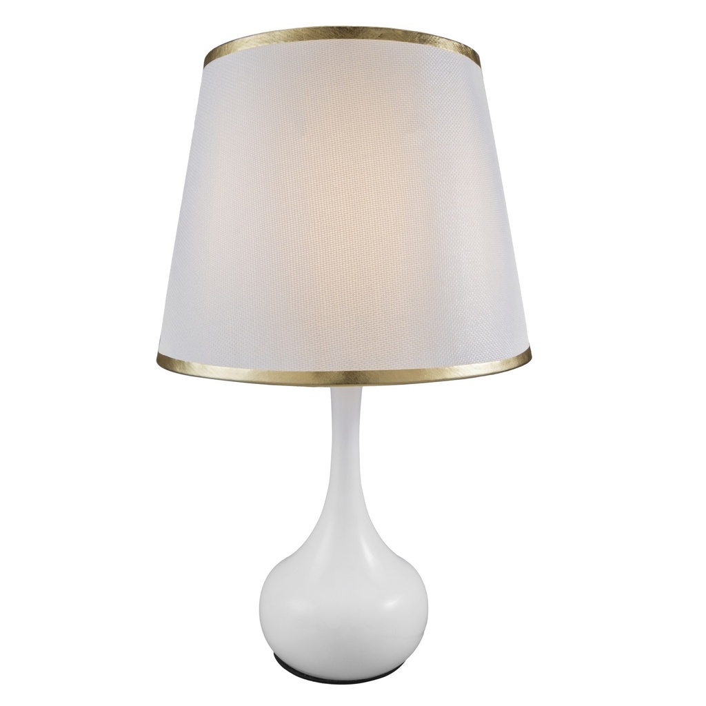 White Fabric Shade Table Lamp