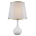 White Fabric Shade Table Lamp