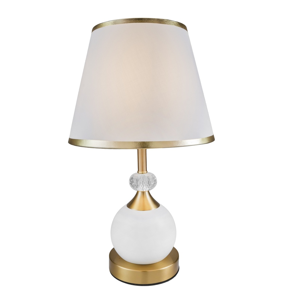 White Fabric Shade Table Lamp
