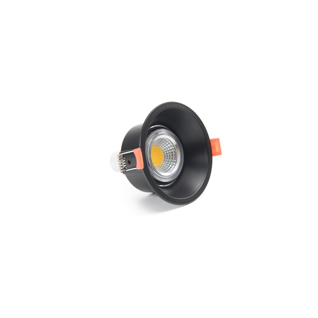 Adjustable Black Round Single Spot Light - Directional Lighting