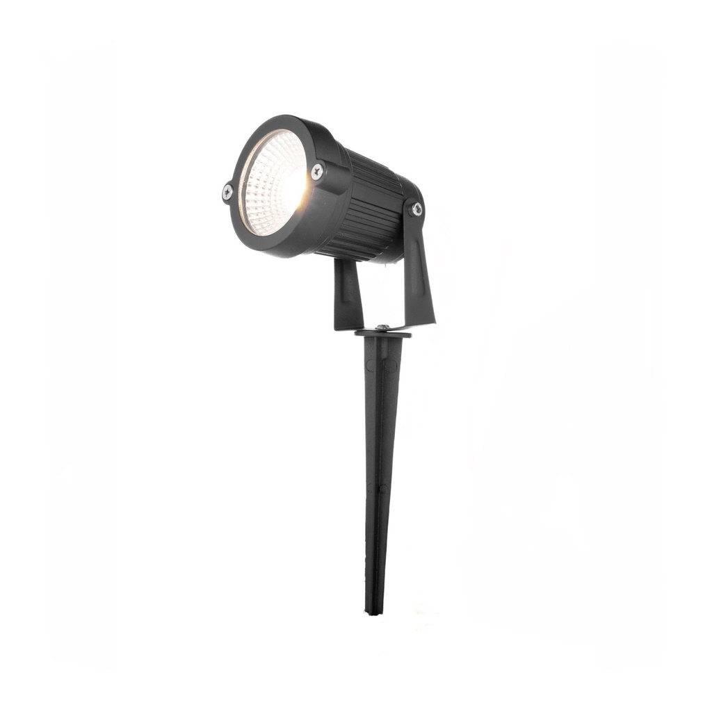 5W Black Plastic Outdoor Spike Light - Compact and Durable