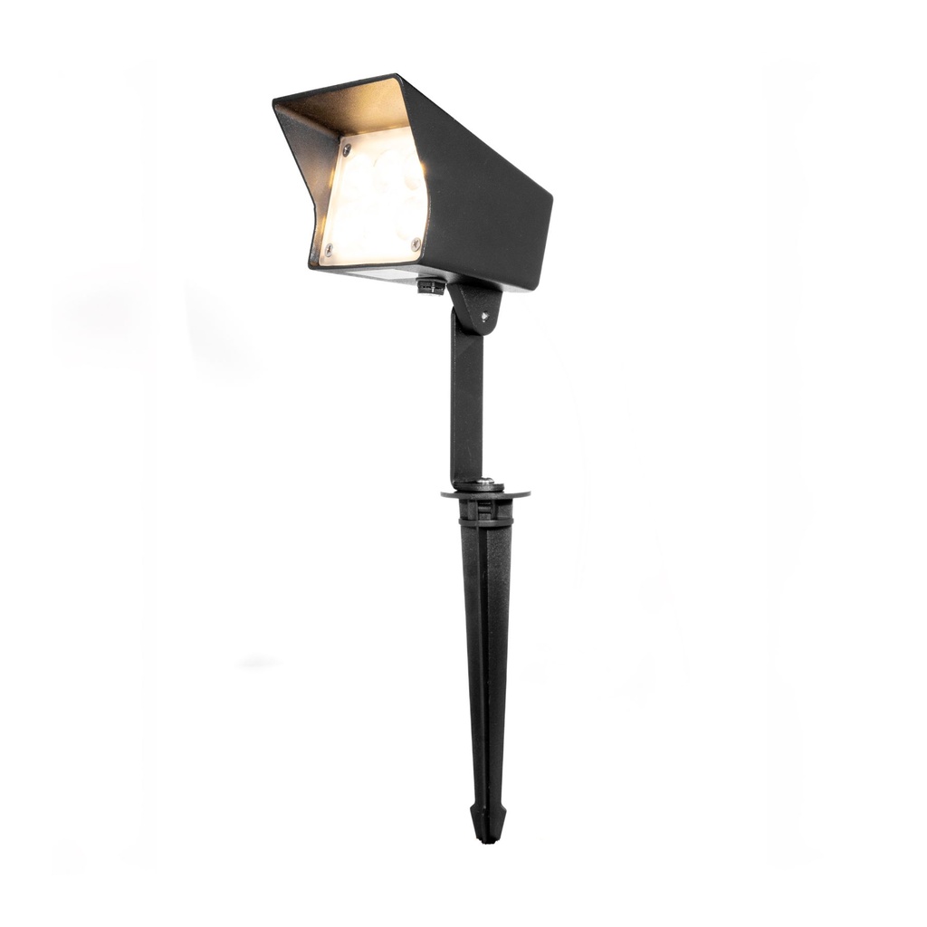 LM-2530-SQ 9W Black Aluminum Outdoor Spike Light