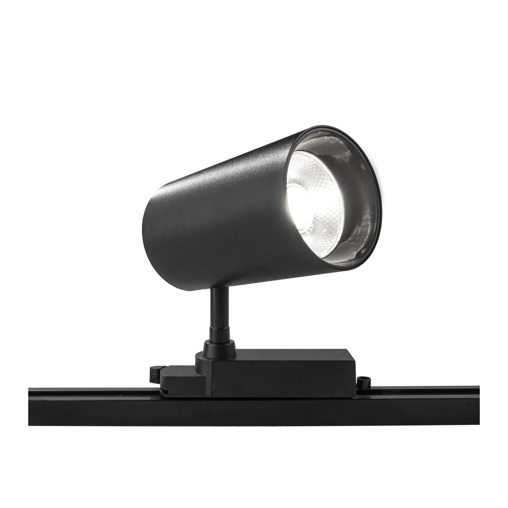 20W Black Track Light - 3000K Warm White