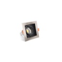 Chrome & Black Single Spotlight - LM-B03-1MR16-1-Chrome+Inside - 44W Recessed Lighting