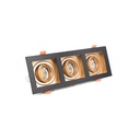 Gold Triple Spotlight - LM-B06-3MR16-3-GD - 44W Recessed Lighting