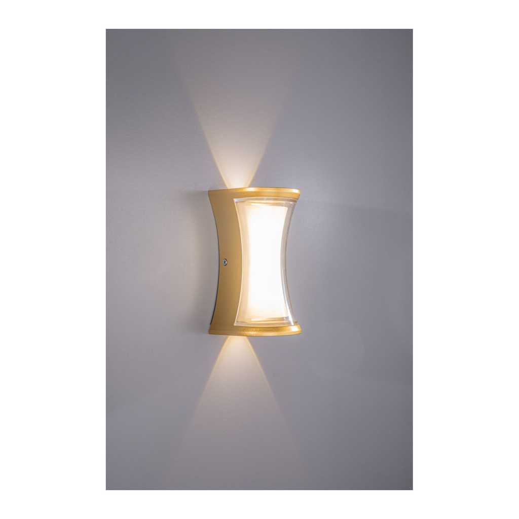 LM-210-19B-GD Outdoor Dual-Direction Wall Lamp with Gold Finish