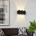 6W Black Aluminum Up & Down Wall Light - Sleek and Functional