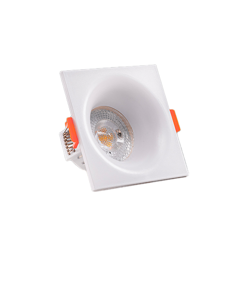 سبوت لايت فردي مربع أبيض مدمج - LM-18-SQ-SINGLE-WH