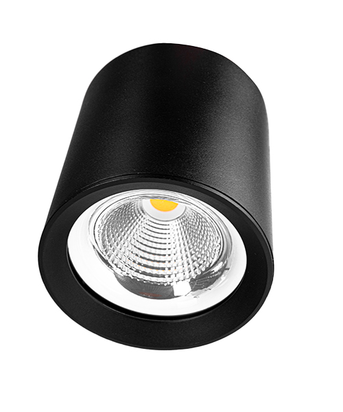 Black Cylinder Spot Light - 25W LED - Modern Design for Interiors