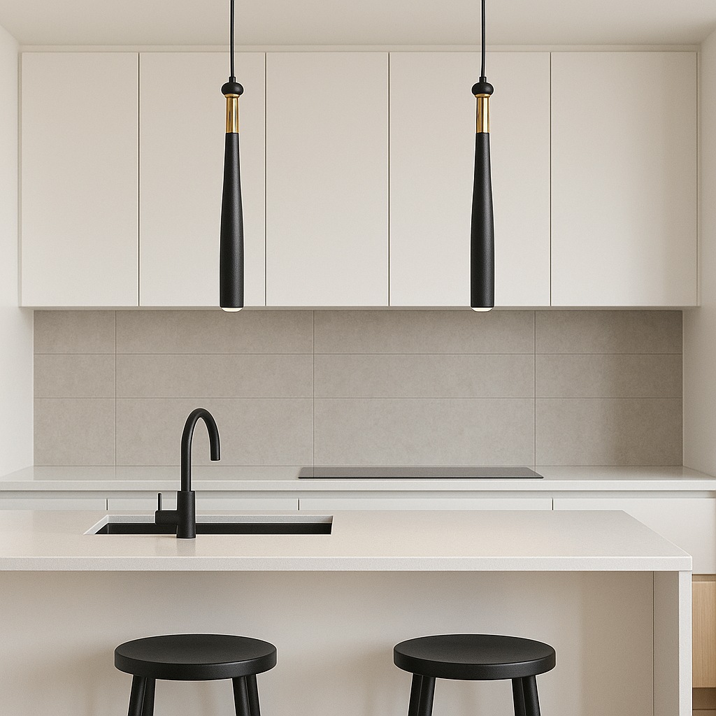 Baseball-Inspired Pendant Light - LM-YZT60760 Black and Gold