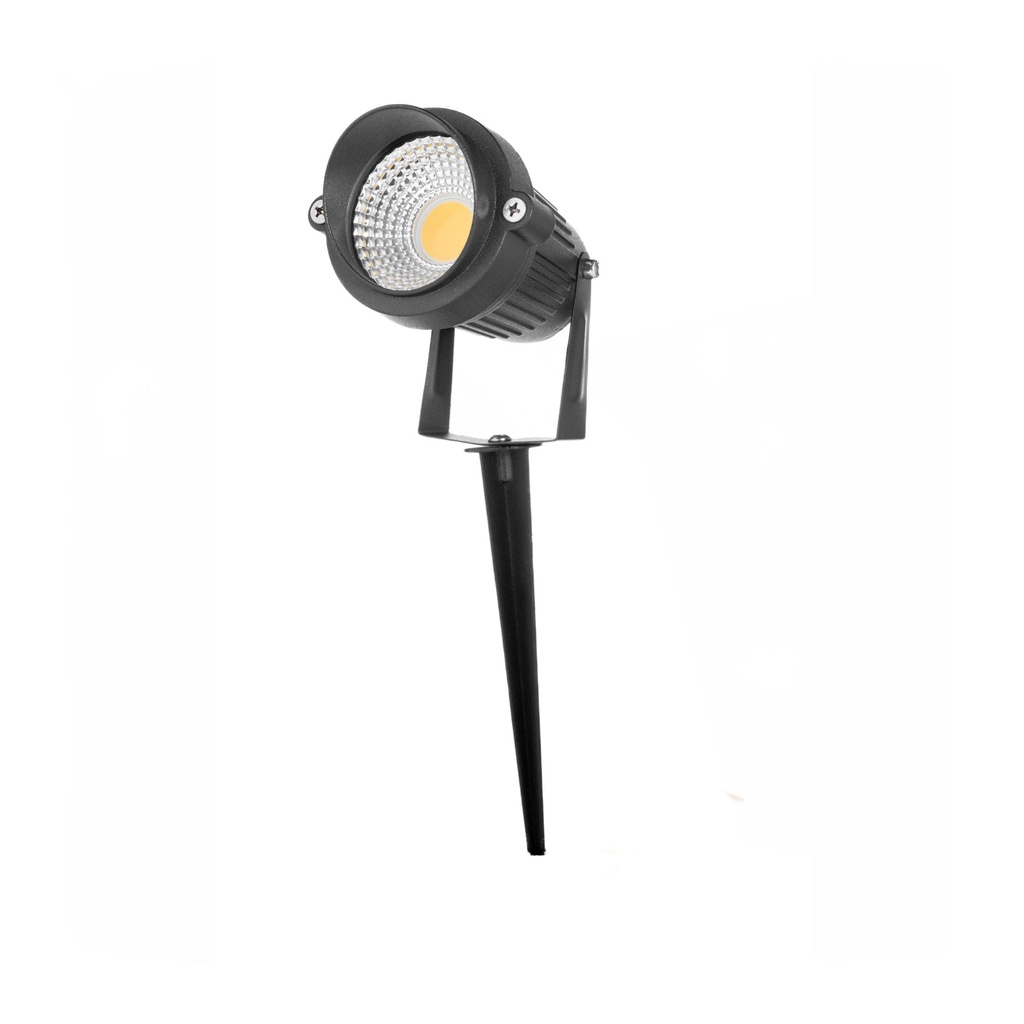 5W Black Outdoor Landscape Spike Spot Light with Cap - Weather-Resistant