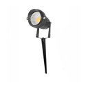 5W Black Plastic Outdoor Spike Light with Cap - Weather-Resistant