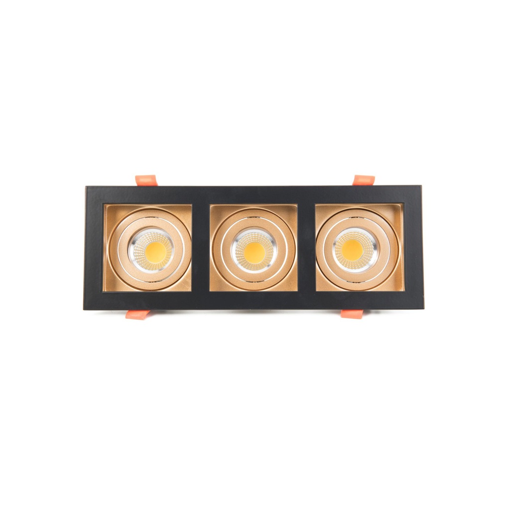 Gold Triple Spotlight - LM-B06-3MR16-3-GD - 44W Recessed Lighting