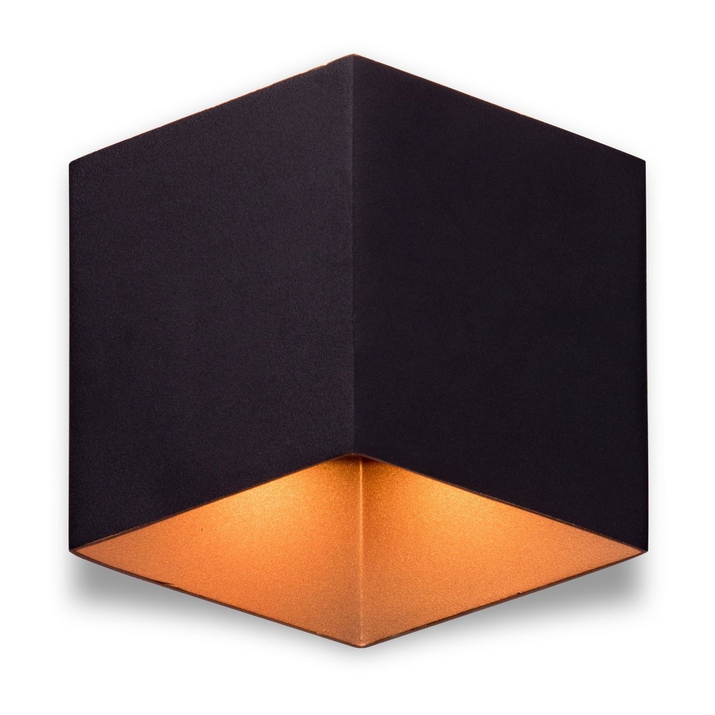 6W Black/White + Gold Wall Lamp with COB LED - Stylish and Efficient