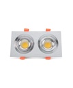 Drawbeech Silver Double / Triple Spotlight Recessed Lighting