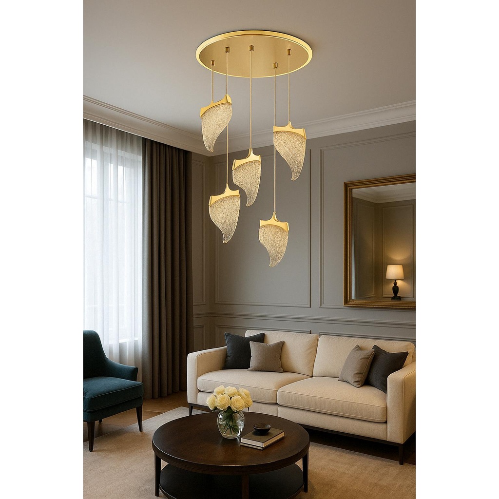 Luxury Angel Wing LED Pendant Light – Modern Crystal Hanging Fixture
