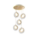 Halo Elegance LED Pendant Light – Modern Crystal Ring Ceiling Fixture
