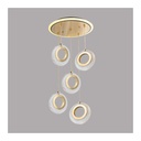Luminous Orbit LED Pendant Light – Crystal Ring Suspension Fixture