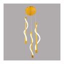 Modern Gold Spiral LED Pendant Light – Elegant Twisted Design for Luxury Interiors
