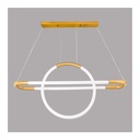 Saturn-Inspired LED Pendant Light – Gold & White Modern Hanging Lamp

