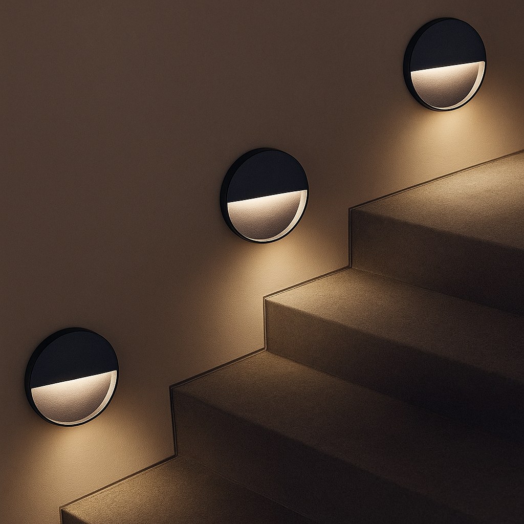 مصباح LED مدمج للدرج – إضاءة محيطية ناعمة